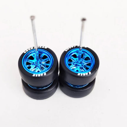 1/64 Mini Car Wheels 11mm Tires Tyres 1:64 Model Cars Rims Mirror Disc Claw Shape For Hot Wheel/Matchbox/Domeka