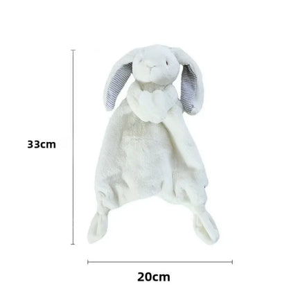 Cute Rabbit Embroidered Name Organic Cotton Soothing Towel Sleeping Doll Personalized Baby Shower Birth Gift for Autumn 2025