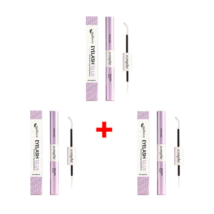 2 in 1 Mascara Waterproof Long-Lasting Makeup Eyelash Glue Smudge Proof Volumizing Curl Mascara Natural Eyelash Shaping Cosmetic