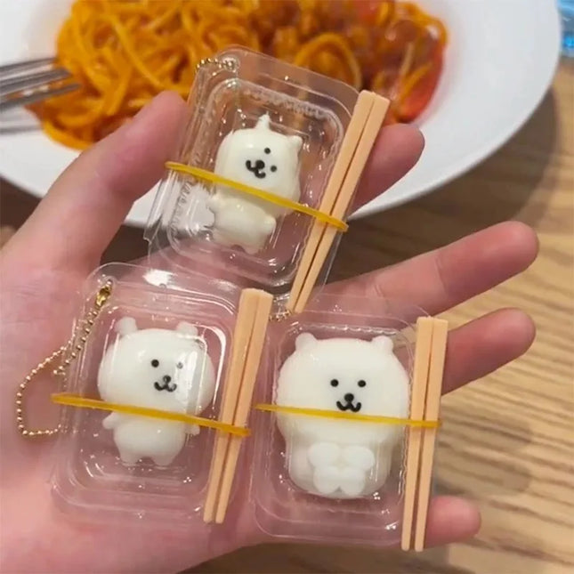 Lunch Box Squishy JOKE Bear Kawaii Squishy Toys Bag Cute KEY Pendant Pinching Squeezeing Decompression Toy Party Birthday Gifts