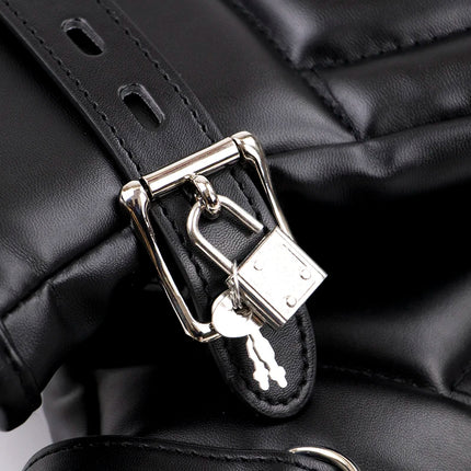 Adult Games Puppy Sex Handcuffs Mittens Leather Gloves Dog Paw Padded Fist Mitts Palm Padded BDSM Bondage Sex Toys For Couples