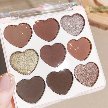 Affordable Love Holiday Makeup Set Nine Color Matte Glitter Eyeshadow Palette Waterproof Long Wear