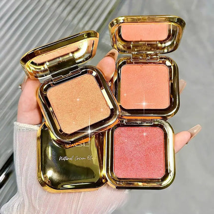 Peach Kiss 3D blush cream rouge Matte pearlescent Blusher Natural and lasting Color rendering Facial contour Blusher