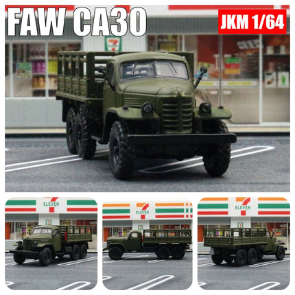 1:64 FAW MV3 Military Transport Truck 1/64 JKM Diecast Toy Car Vehicle Model Classical Zinc Alloy Metal Collection Gift For Kid