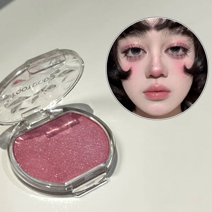 Face Makeup Ice Blue Glitter Lying Silkworm Peach Pink Pearl Eyeshadow Blusher Palette Highlights Natural Blush Female Cosmetics