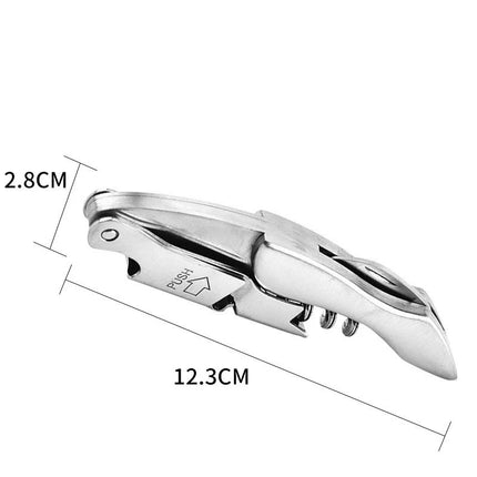 Stainless Steel Wine Opener, Professional Waiters Corkscrew, Leather Case,Beer Bottle Opener And Foil Cutter Gift For Wine Lover