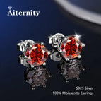 6 Prong Red / 1ct(6.5mm)x 2pcs-box