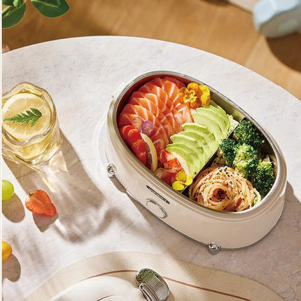 1.2L Electric Lunch Box Portable Water-free Thermal Insulation Lunch Box Office 304 Stainless Steel Rapid Food Heater 220V
