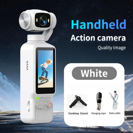 HD 4K Action Camera 180 Degree Rotatable For Vlog YouTube Tiktok Girls Record Life Video Recording Entry Portable Action Camera