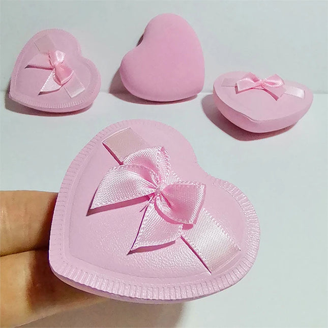 2/5pcs Heart Bow Makeup Powder Puffs That Can Be Used In Both Dry And Wet Combinations Cotton Candy Air Cushion Powder Puff