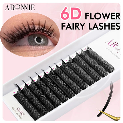 ABONNIE Multi Layered Eyelashes LB LC Double-layer Camellia Eyelash Extensions 5D spike lashes Volume Fans Fluffy Brown Lashes