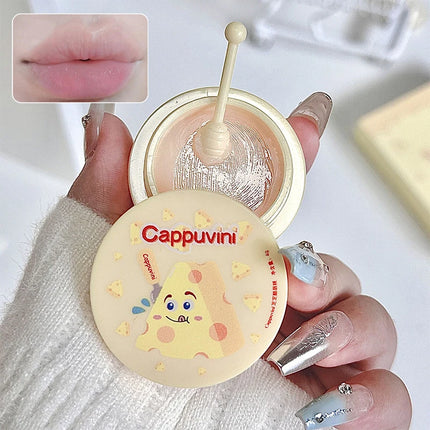 Cappuvini Exfoliating Honey Lip Balm Relieves Dry Moisturizing Lip Gloss Cream Light Texture Watery Lip Mask Makeup Lip Care Set