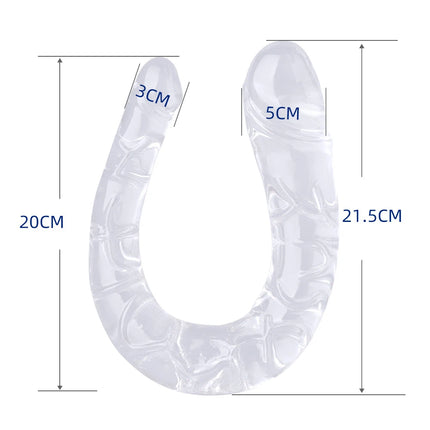 Extra Long Soft Double Head Dildo Toy For Adult Flexible Jelly Vagina Anal Women Gay Lesbian Double Ended Dong Artificial Penis