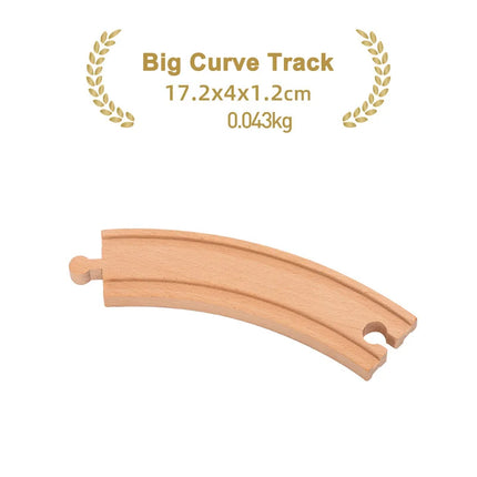 Kinds Of Wooden Track Accessories Beech Wood Railway Train Track Toys Fit for Biro All Brands Wooden Tracks Kids Education Toys