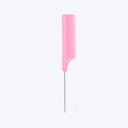 Professional Hair Tail Combs Stainless Steel Salon Cut Styling Comb Spiked Hair Care Styling Tools Barber Accessories Fine Teeth