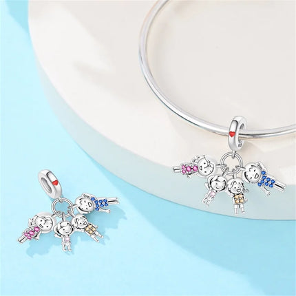 Original 925 Sterling Silver Charms Beads Cute Mushroom Unicorn Love Wings Pearl Charm for Bracelet Pendant Woman Girl Jewelry