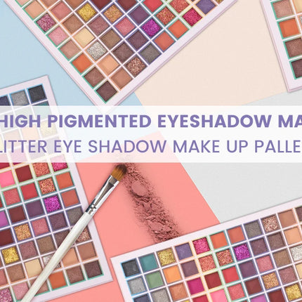 99 Colors Eyeshadow Palette Colorful Eyeshadow Palette, Matte Shimmer Glitter Rainbow Makeup Palle Christmas Day Gifts for Women