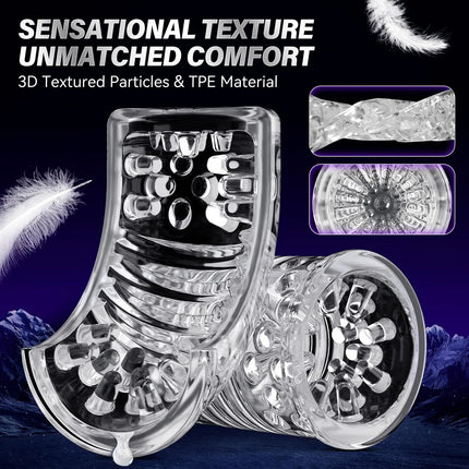 Fully Automatic Retractable Male Masturbator Thrusting Rotating Suction Pocket Pussy Vaginal Aircraft Cup Adult Sex Toys For Men