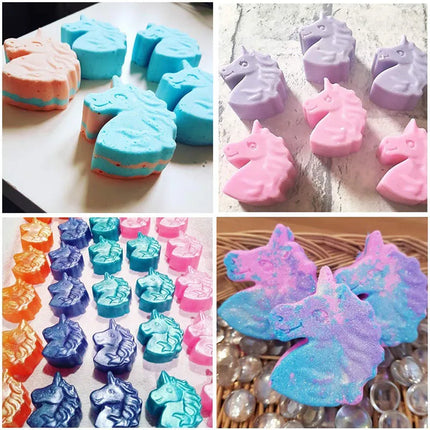 Food Grade Unicorn Silicone Molds Jelly Silicone Unicorn Head Molds for Chocolate Candy Cake Cupcake Soap Ice Cube Tray