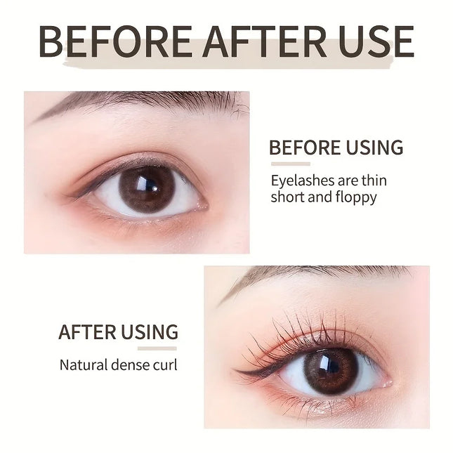 Micro-Fine Brush Mascara - Lengthening & Defining, Clump-Free, Waterproof, Smudge-Proof, Long-Lasting, Natural Volume