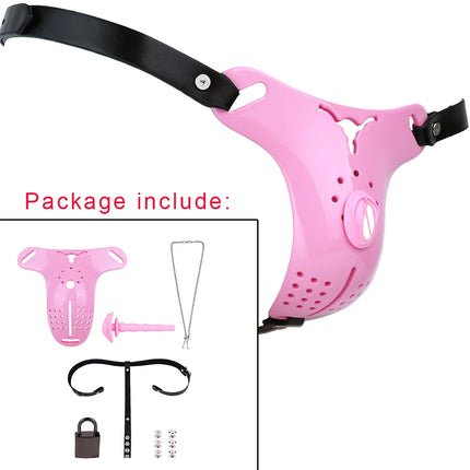 LEZEE Resin Chastity Cages Urethral Lock Device With Chastity Belt Male Gay Hollow Cock Lock Restraint Vaginal Pants Cage
