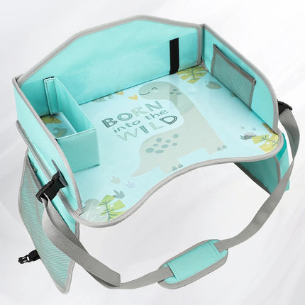Child Travel Tray for Car Seat Waterproof Storage Mesh Pocket Large Capacity Painting Board Portable Safety Seat Vehicle-mounted