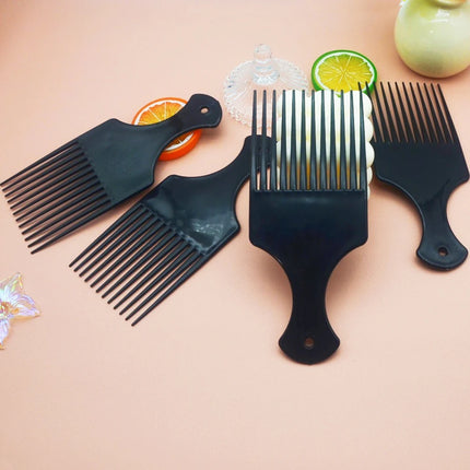 Afro Pick Comb For African American Hair Wide Tooth Detangle Styling Comb For Curly Kinky Wig Braiding Hairdressing Tool