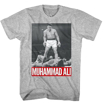 Muhammad Ali American Retro Punk Style Summer Loose Short Sleeve T-Shirt Linen Material Stripe Pattern round Neck Thin Fabric