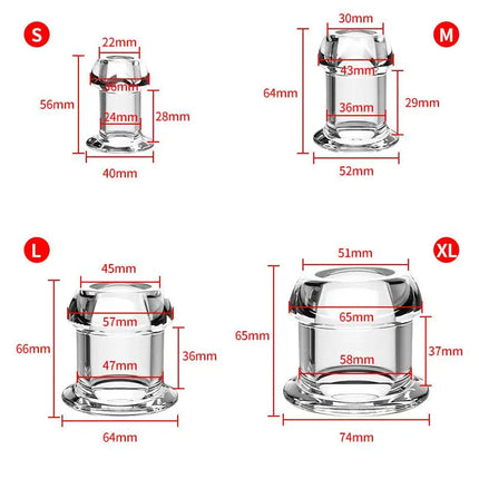 Transparent Hollow Speculum Anal Beads Butt Plug withStopper Expander Tunnel forAnus Dilation Peeking Adult Toy for Women MenGay