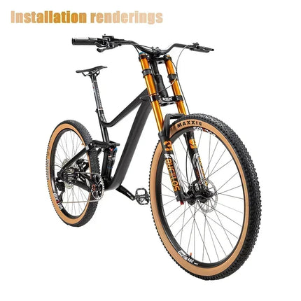 BUCKLOS Double Shoulder MTB Suspension Fork 27.5/29" Mountain Bike Front Air Fork 180mm Travel 51mm Offset Disc Brake Forks