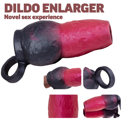 Dick Sleeve Enlargement Lock Sperm Penis Ring Adult Men Sex Toy Enlarged and Thicken Cock Sleeve Soft Silicone Male 18+ Sexy Toy