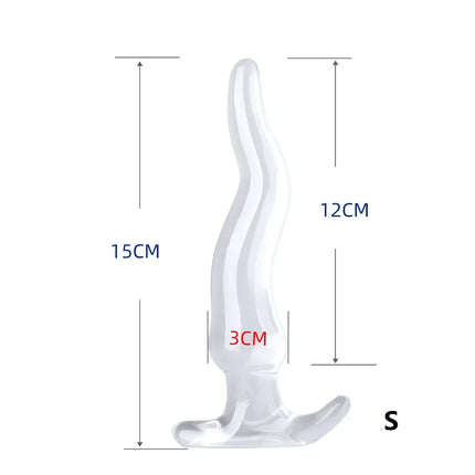 Large Finger Anal Plug Sex Toy Long Transparent Anal Plug Big Dildos Women's Vaginal Hip Expansion Trainer Lesbian Masturbator