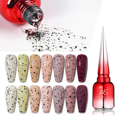 AS 15ml Solid Eggshell Gel Polish Semi Permanent Gel Nail Polish Lamp Varnish Soak Off UV Gel Nail Art Manicure Top Coat