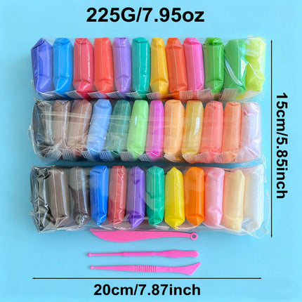 Air-dried clay - 36-color DIY modeling clay set, including sculpting tools, suitable for sculpting, handcrafting, and DIY projec