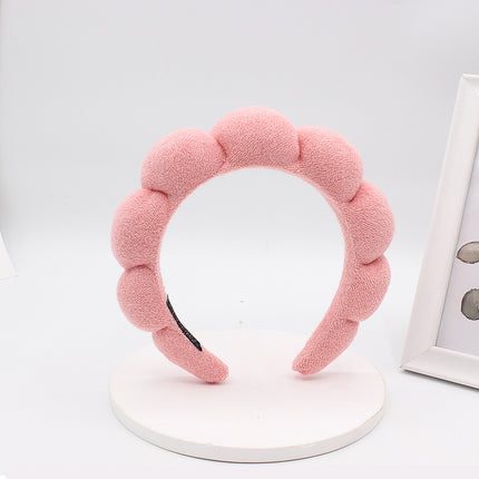 Women Girls Sponge Co Spa Makeup Bubble Terry Cloth Headband Puffy Retro Hair Bands Soft Hairband Headwear