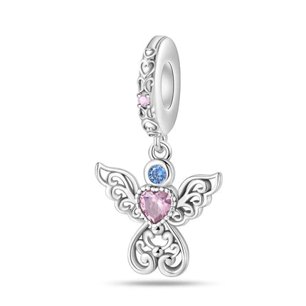925 sterling silver wings Sister Cross pendant charms fit original 4mm Aperture bracelet charm beads necklace Diy female jewelry
