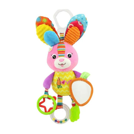 Baby Hanging Rattle Toys Sensory Plush Soft Animal Learning Toy Infant Crib Bed Stroller Early Education Development Handle Toys