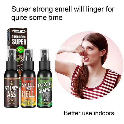 30ml Fart Gag Spray Prank Joke Plastic Liquid Fart Gag Party Supplies Stinky Fart for Adults Kids Non Toxic Halloween Funny Toys