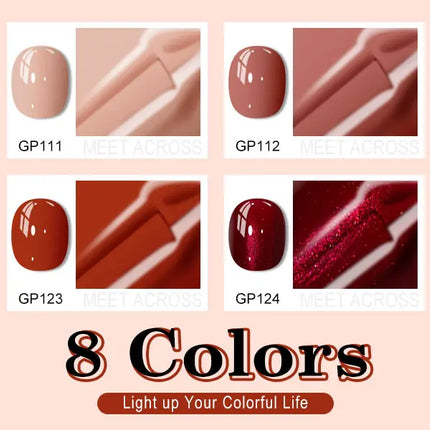 8pcs Red Series Water-Based Nail Polish Set Long Lasting Quick Drying Without Lamp Cure Nail Supplies Vernis for Nails Manicure