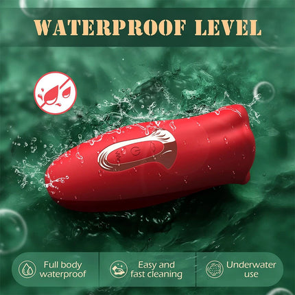 Electric Tongue Sucking Vibrator Automatic Masturbator Red Lips Massager Rechargeable Sex Toy Clitoral Vibrator for Women