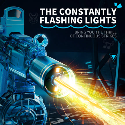 Space Electric Water Gun Energy Ring Burst Transformation LED Lights Large Capacity Full Auto Continuous Fire Squirt Gun Toy