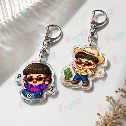 Rapper Oliver Tree Keychain for Accessories Bag Charm Ugly Is Beautiful Boy Music Key Chain Ring Jewelry Fans Gifts