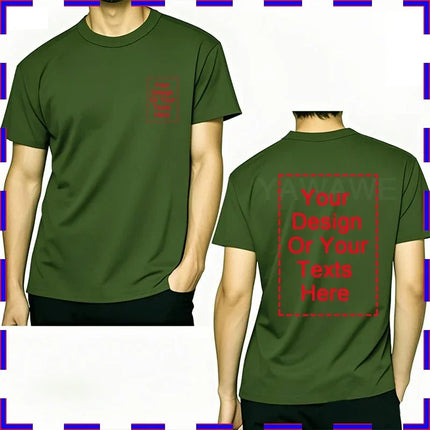 Custom Men's Tshirt Add Your Own Message Here summer t-shirt Premium Cotton Comfortable Unisex Teeshirt Personalized 4XL 5XL