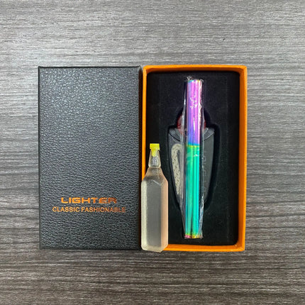 Creative Unusual Kerosene Lighter Copper Nunchaku Funny Retro Grinding Wheel Flint Lighters Foldable Mini Portable Men's Gift