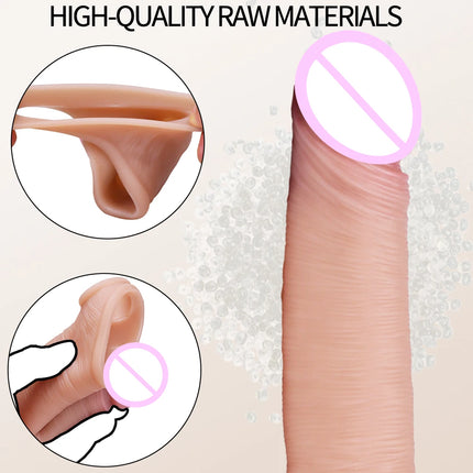 Extender Condom Penis Enlargement Ejaculation Penis for Men Sleeve Cock Ring Delay Lock Ring Sex Toys Artificial Penis Training