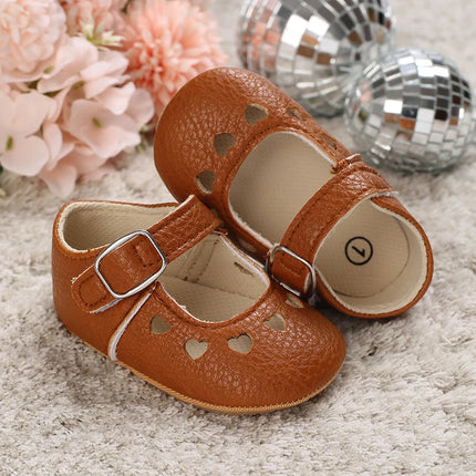 Breathable Newborn Baby Shoes Baby Boy Girl Shoes Girl Classic Bowknot Rubber Sole Anti-slip PU  Toddler Shoes First Walker