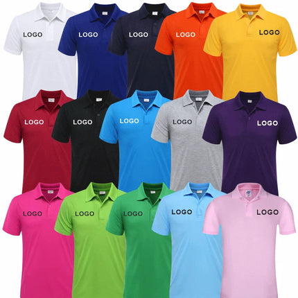 Customized Logo Breathable Polo Shirt Casual Company Group Clothing Lapel Short Sleeve Polo Shirts Work Clothes Print Embroidery