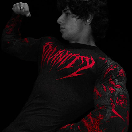 2026 New Dragon Awakening Pattern Gym Long Sleeve Top for Spring and Summer Running Swimming Weightlifting Fitness Clothes