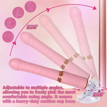 Dual motor Realistic Thrusting Dildo Vibrator With Heating,10 mode Sex Toys Vibrator Clitoral Stimulator For Anal Stimulation