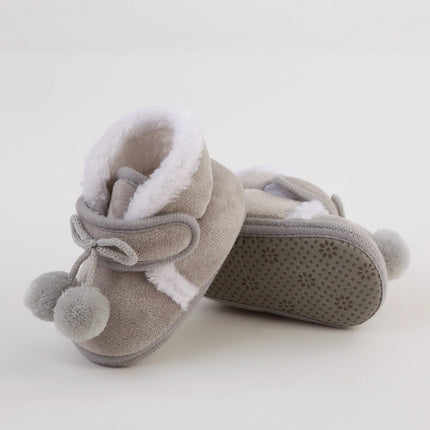 Newborn Booties Baby Socks Shoes Girl Winter Warm Cute Toddler Prewalkers Soft Anti-slip Infant Newborn Crib Crawl Shoes